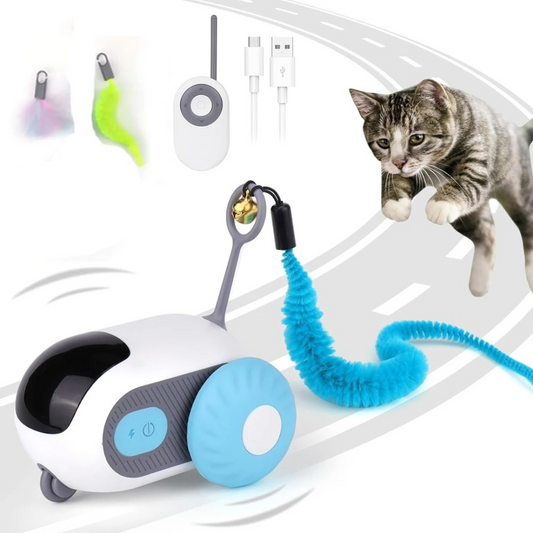 Smart Cat Toy, 2 Modes Automatic Moving Remote Control Car Toy for Cats Dogs Interactive Play